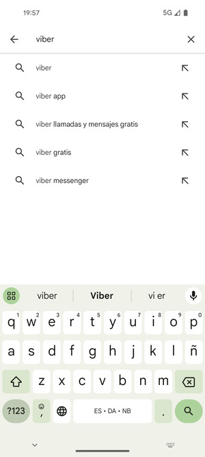 Introduzca el nombre de la aplicación y seleccione Buscar