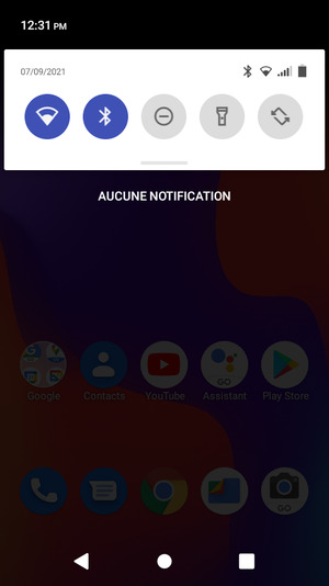 Déroulez à nouveau le menu du haut