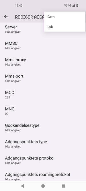 Vælg Gem