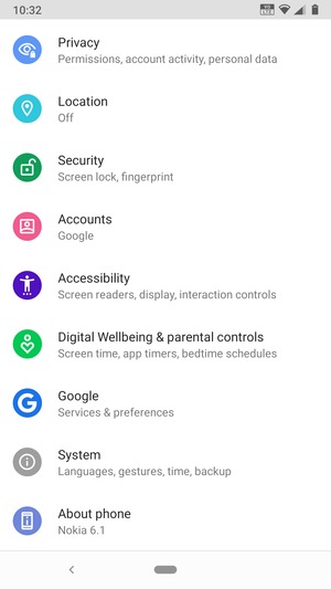 Scroll to and select System