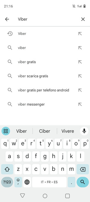 Inserisci il nome dell'app e seleziona Ricerca