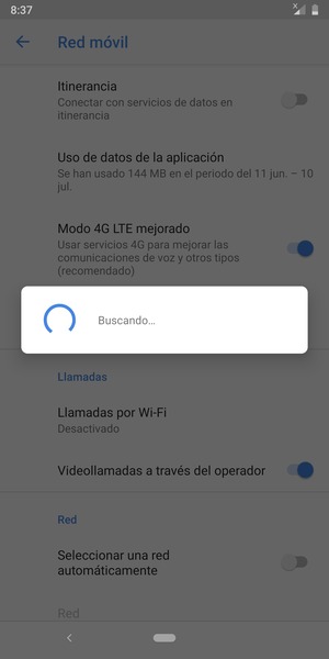 Espere a que la búsqueda termine