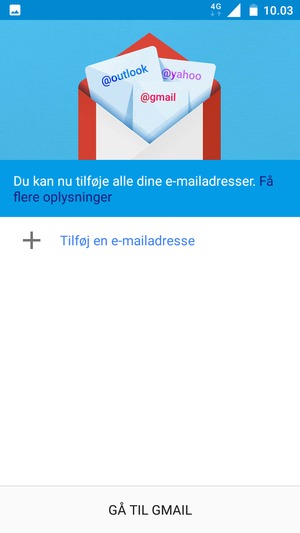 Vælg Tilføj en e-mailadresse