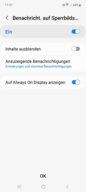 Wählen Sie Ihre bevorzugten Optionen und wählen Sie OK