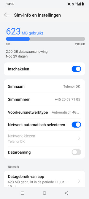 Om van netwerk te wisselen in geval van netwerkproblemen, schakel Netwerk automatisch selecteren uit