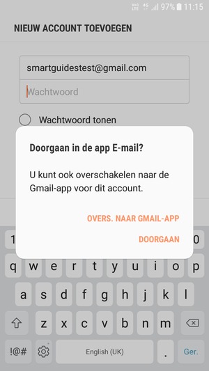Selecteer DOORGAN