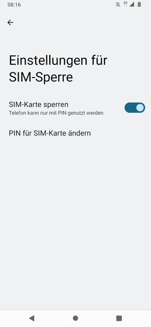 Wählen Sie PIN für SIM-Karte ändern