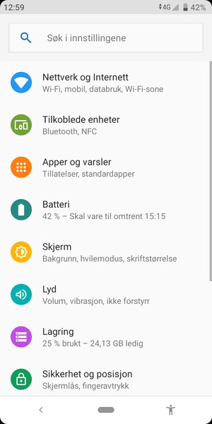 Velg Nettverk og Internett