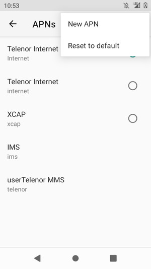 Select New APN