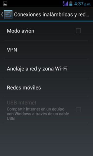 Seleccione Redes móviles