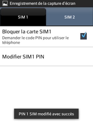 Le code PIN de votre carte SIM a été modifié