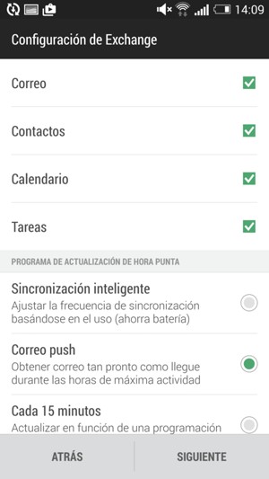 Seleccione SIGUIENTE