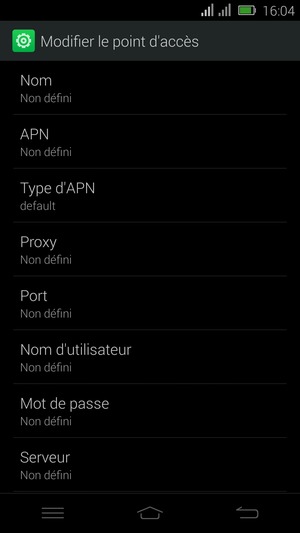 Saisissez les informations MMS