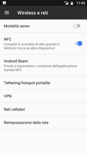 Seleziona Reti cellulari
