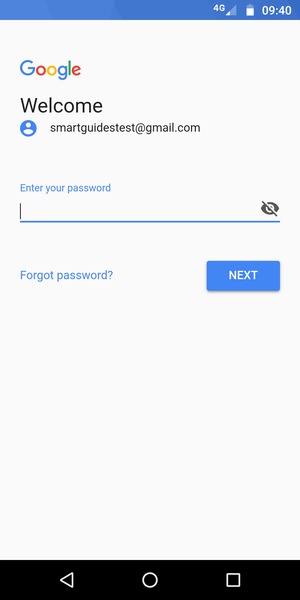 Enter your password and select NEXT