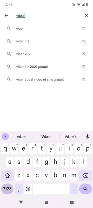 Saisissez le nom de l'appli et sélectionnez Rechercher