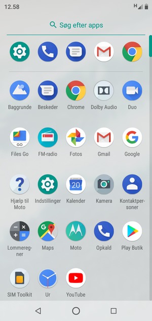 Vælg Indstillinger