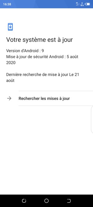 Sélectionnez Rechercher les mises à jour