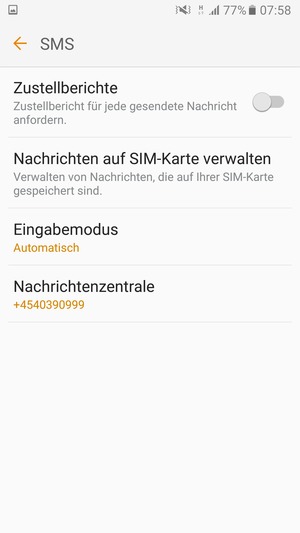Wählen Sie Nachrichtenzentrale