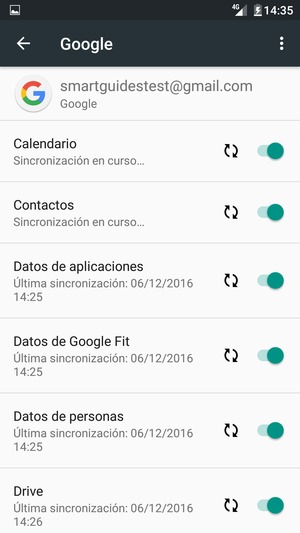 Su información será sincronizada
