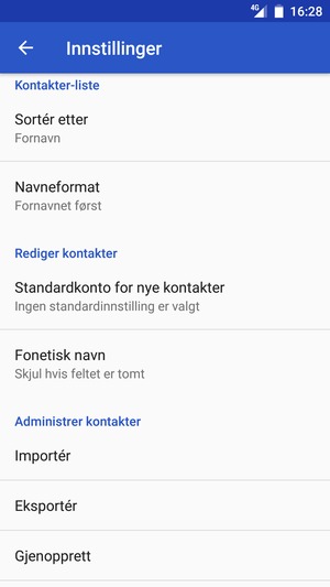 Bla til og velg Importér