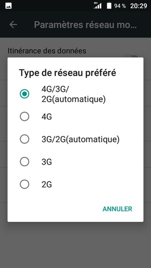 Sélectionnez votre option préférée