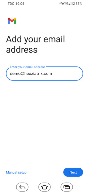 Enter your Email address and select Next