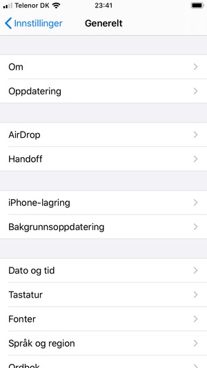 Velg Oppdatering