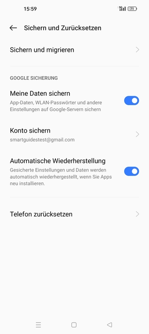 Wählen Sie Konto sichern