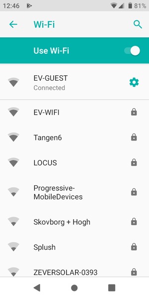 You are now connected to the Wi-Fi network