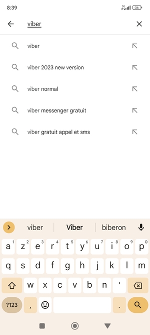 Saisissez le nom de l'appli et sélectionnez Rechercher