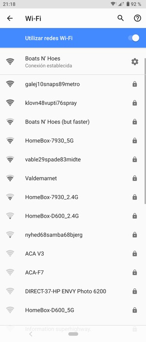 Ahora está conectado a la red Wi-Fi
