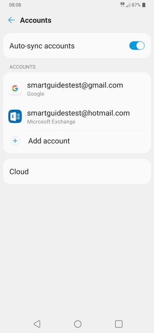 Select your Google account
