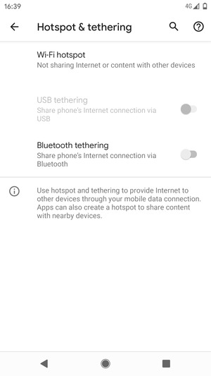 Select Wi-Fi hotspot