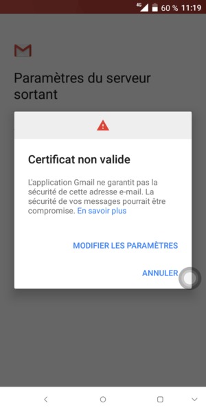 Sélectionnez MODIFIER LES PARAMÈTRES