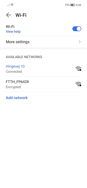 You are now connected to the Wi-Fi network