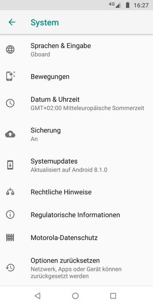 Wählen Sie Systemupdates