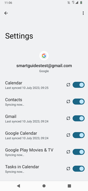 Your contacts from Google will now be synced to your phone