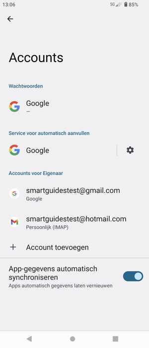 Selecteer uw Google-account