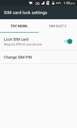 Select Public and  Change SIM PIN