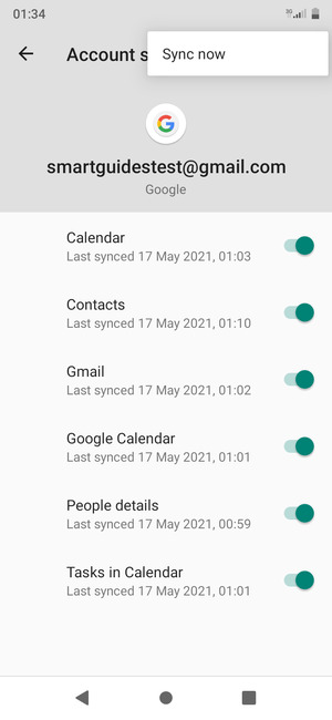 Select Sync now