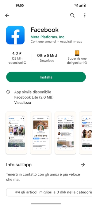 Seleziona Installa