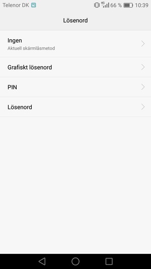 Välj Grafiskt lösenord