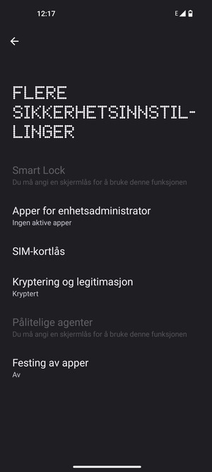 Velg SIM-kortlås