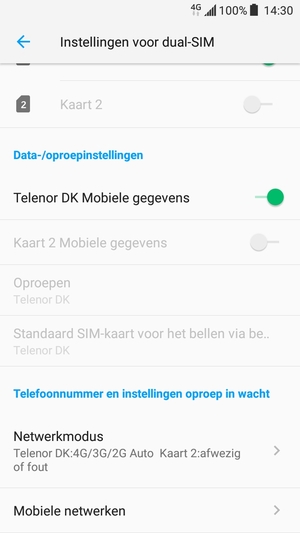 Scroll naar en selecteer Mobiele netwerken