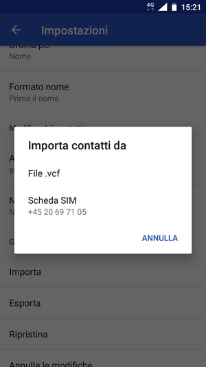Seleziona Scheda SIM