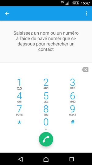 Appuyez longuement sur le numéro 1