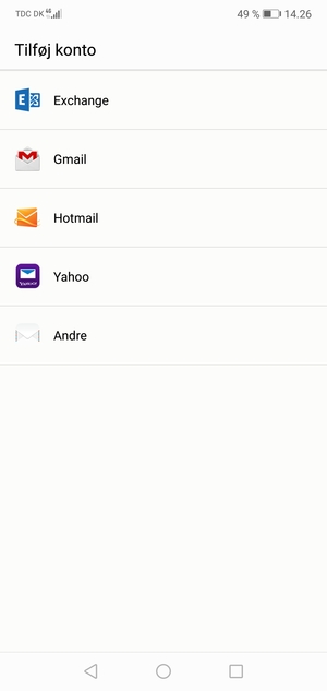 Vælg Gmail