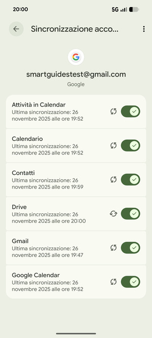 Seleziona il tasto Menu