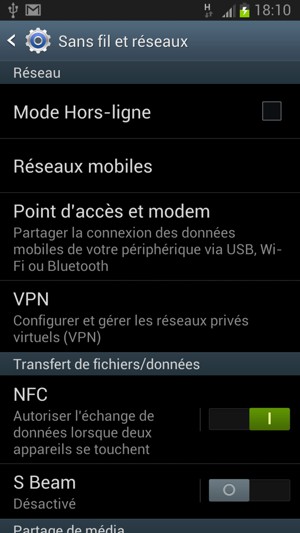 Sélectionnez Réseaux mobiles